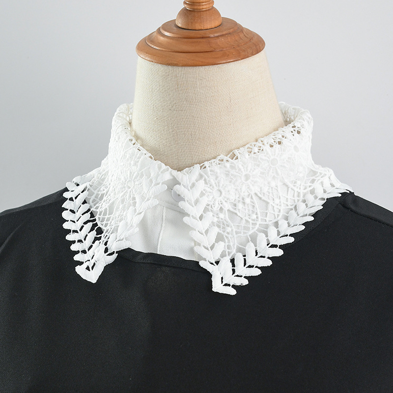 Krekla apkakles mākslīgā apkakle ūdenī šķīstoša izšūta mākslīgā apkakle