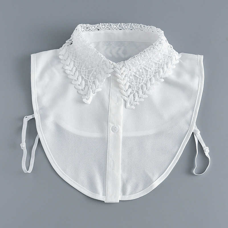 Krekla apkakles mākslīgā apkakle ūdenī šķīstoša izšūta mākslīgā apkakle