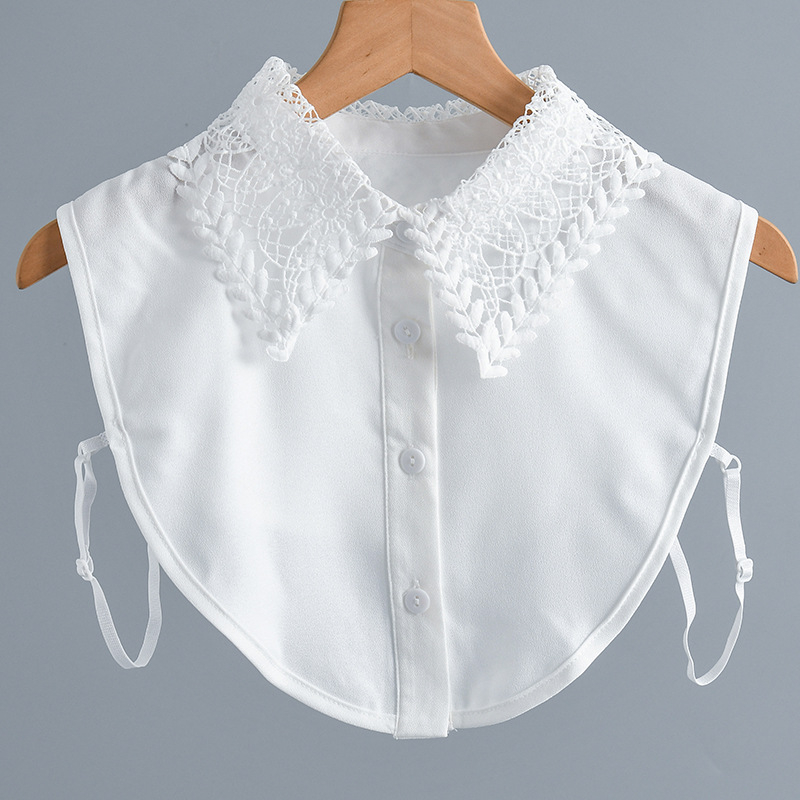 Krekla apkakles mākslīgā apkakle ūdenī šķīstoša izšūta mākslīgā apkakle