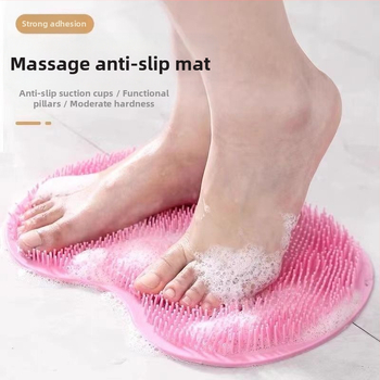 Kāju mazgāšanas pēdu berzes artefakts slinka pēdu birste pēdu masāžas paklājiņš mājsaimniecības vannas istabas pēdu berzes paklājiņš neslīdošs pēdu mazgāšana ar piesūcekni