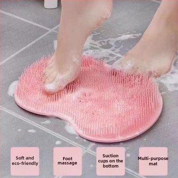 Ποδιά πλύσης ποδιών, βούρτσα ποδιών με τεχνητό τεμπέλη, χαλάκι μασάζ ποδιών, χαλάκι ποδιών μπάνιου, αντιολισθητικό πλύσιμο ποδιών με βεντούζα