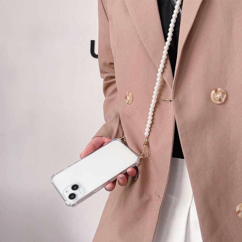 Apple 14 mobilā tālruņa maciņš ar piekaramu auklu, piekarams kaklam, iPhone 15, Pearl Crossbody, 16promax komplekts, 14, viss iekļauts, S24, izturīgs pret kritieniem.