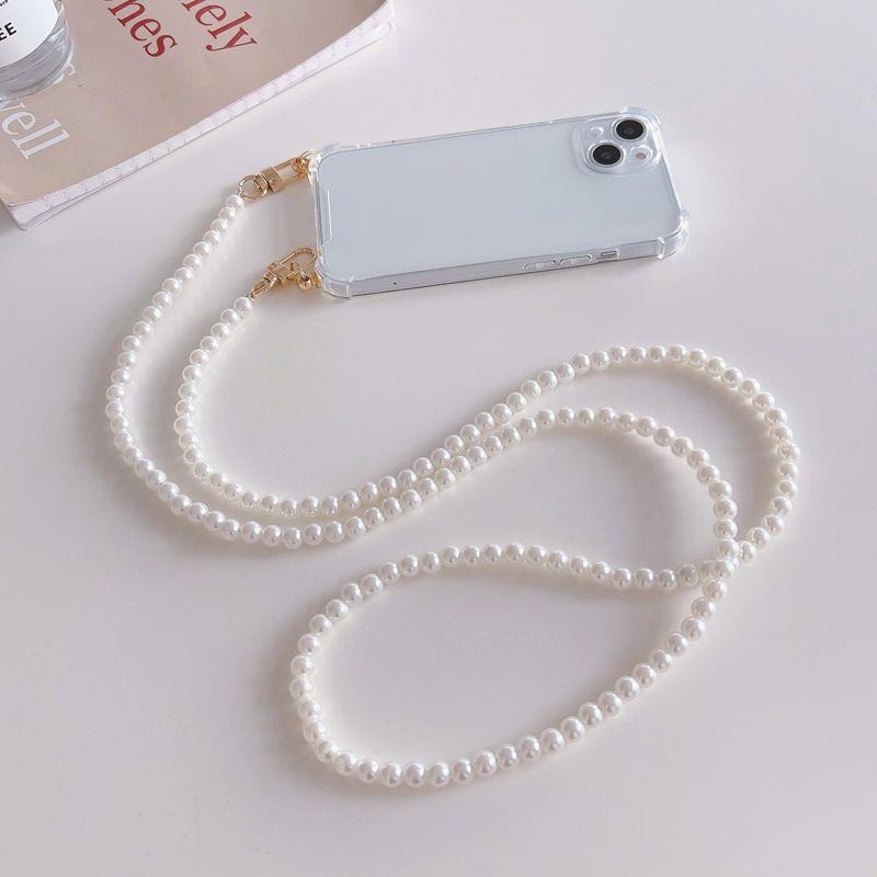 Apple 14 mobilā tālruņa maciņš ar piekaramu auklu, piekarams kaklam, iPhone 15, Pearl Crossbody, 16promax komplekts, 14, viss iekļauts, S24, izturīgs pret kritieniem.