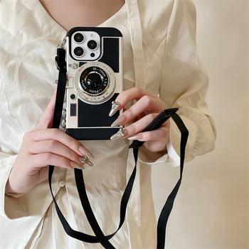 Sztereó retró kamerás iPhone16PRO telefontok 13/14 Apple 15/16PROMAX Lanyard XR készülékhez