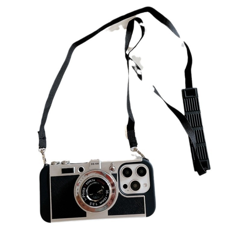 Sztereó retró kamerás iPhone16PRO telefontok 13/14 Apple 15/16PROMAX Lanyard XR készülékhez