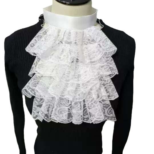 Tarpvalstybinė „Amazon Aliexpress“ scenos pasirodymų fotografija. 4 sluoksnių nėriniuota „Noble Palace“ netikra apykaklė.