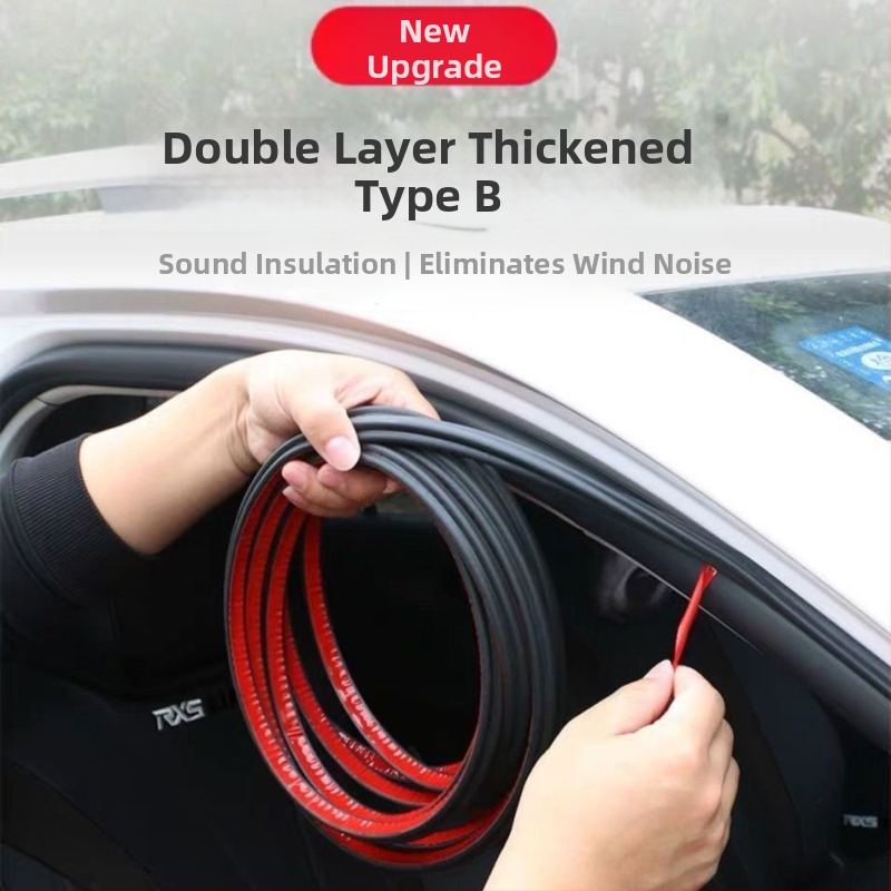 Automašīnas skaņas izolācijas sloksne, trīsslāņu durvju blīvējuma sloksne, B veida sabiezināta pārsega pretsadursmes gumijas sloksne, bagāžnieka putekļu necaurlaidīga modifikācija