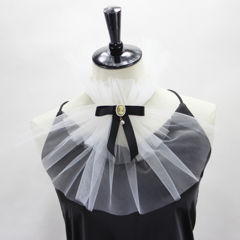 „Amazon AliExpress“ sprogimų našumo nuotraukų kaklo dekoracija retro teismo apykaklės tinklelio netikra apykaklė