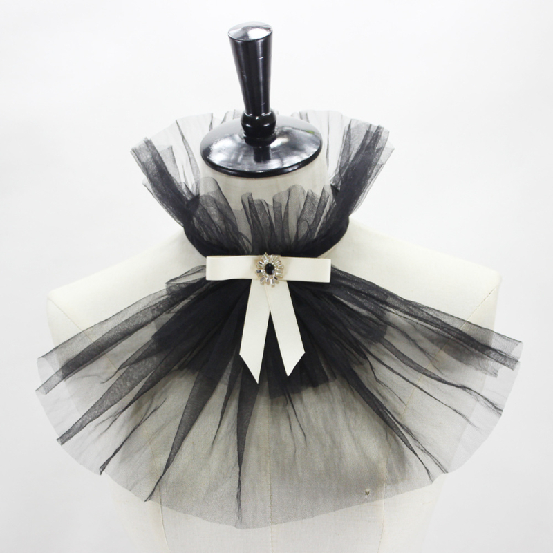 „Amazon AliExpress“ sprogimų našumo nuotraukų kaklo dekoracija retro teismo apykaklės tinklelio netikra apykaklė