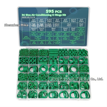 595 бр. O-образен гумен пръстен Dingqing гумен пръстен за автомобилен климатик гумен пръстен O-пръстен уплътнителен пръстен в кутия