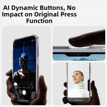 Κατάλληλο για Iphone16Pro Διαφανής Μαγνητική Θήκη για Κινητό Τηλέφωνο με AI Αφής, Κουμπί Κάμερας, Tpu+Pc, Αντιπτωτική Θήκη, Νέο Μοντέλο