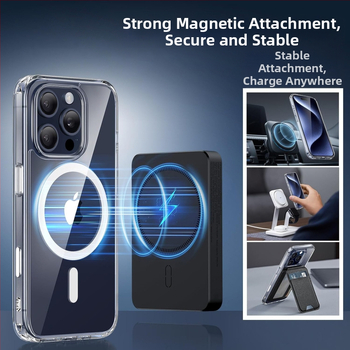 Κατάλληλο για Iphone16Pro Διαφανής Μαγνητική Θήκη για Κινητό Τηλέφωνο με AI Αφής, Κουμπί Κάμερας, Tpu+Pc, Αντιπτωτική Θήκη, Νέο Μοντέλο