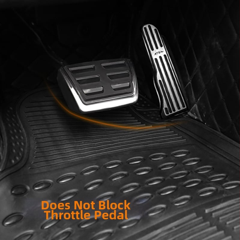 Трансгранична постелка за кола, водоустойчива, неплъзгаща се, удебелена PVC постелка за кола, комплект от 4 части, универсална TPE постелка за кола за четири сезона