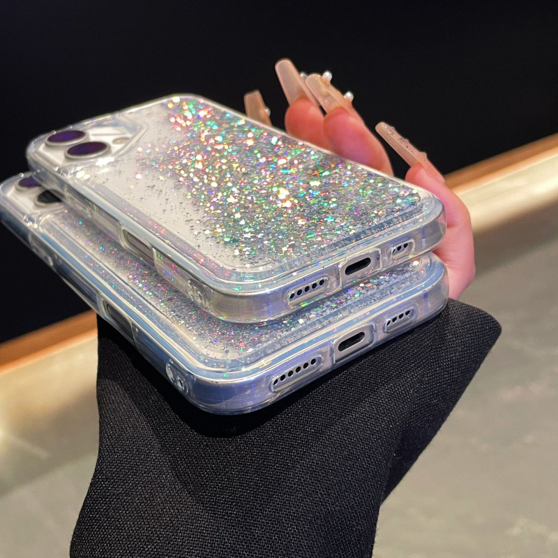 Alkalmi fehér kagylós csillagos ezüst iPhone 16/15Promax mobiltelefon tok, 14/13Pro Apple 12 készülékhez