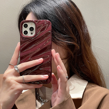 Κόκκινη ριγέ vintage μοτίβο γάλακτος για iPhone 14Pro Apple 13 θήκη κινητού τηλεφώνου 12Pro με μεταξωτό μοτίβο