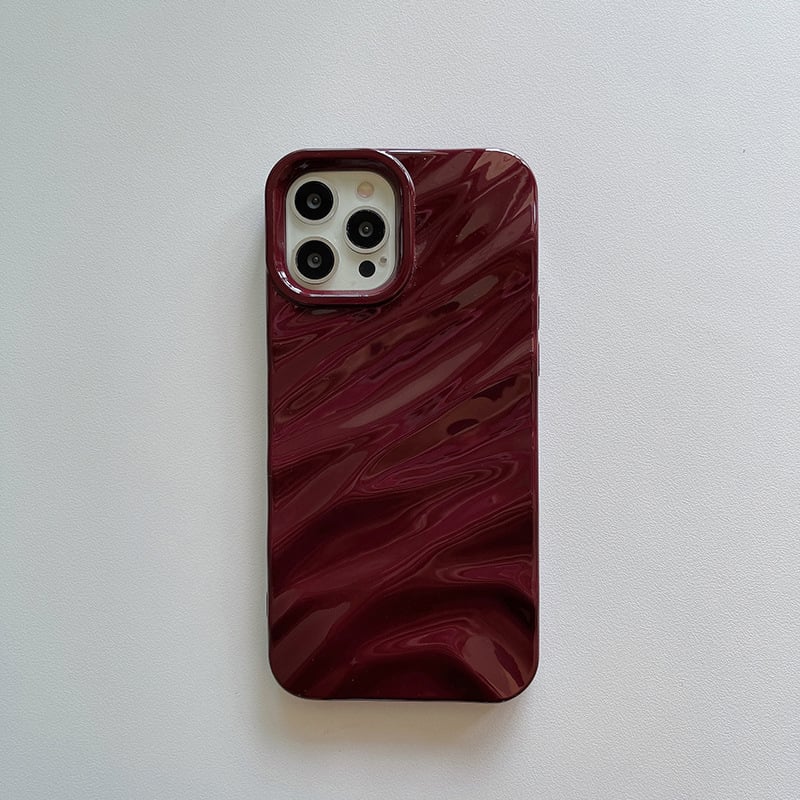 Borvörös Vintage Tejszínmintás Csíkos iPhone 14Pro Apple 13 Mobiltelefon tok 12Pro Selyemmintás