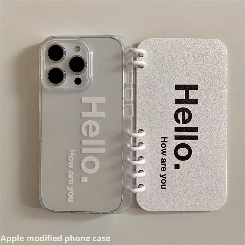 Vhodné pre mobilný telefón Apple XR až 15Pro, typ knihy, čierna, anglická verzia, puzdro na mobilný telefón Apple XR až 13Pro Ultimate Edition