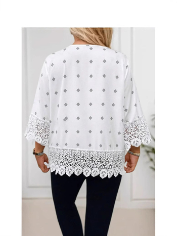 Amazon Independent Station Europska i američka prekogranična 2025 Nova ženska široka plus size majica s okruglim izrezom i printom