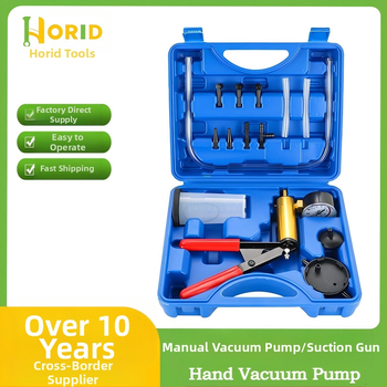 Ръководство за ремонт на спирачна течност за сини автомобили, вакуумна помпа, ръчен пистолет за засмукване, инструмент за смяна на спирачна течност, червен