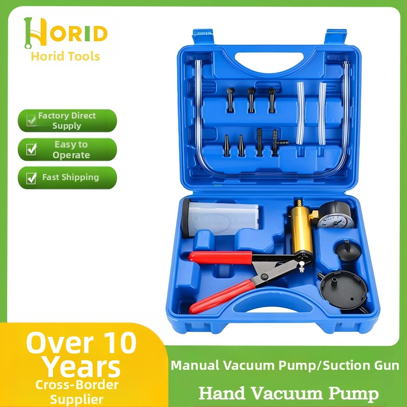 Ръководство за ремонт на спирачна течност за сини автомобили, вакуумна помпа, ръчен пистолет за засмукване, инструмент за смяна на спирачна течност, червен