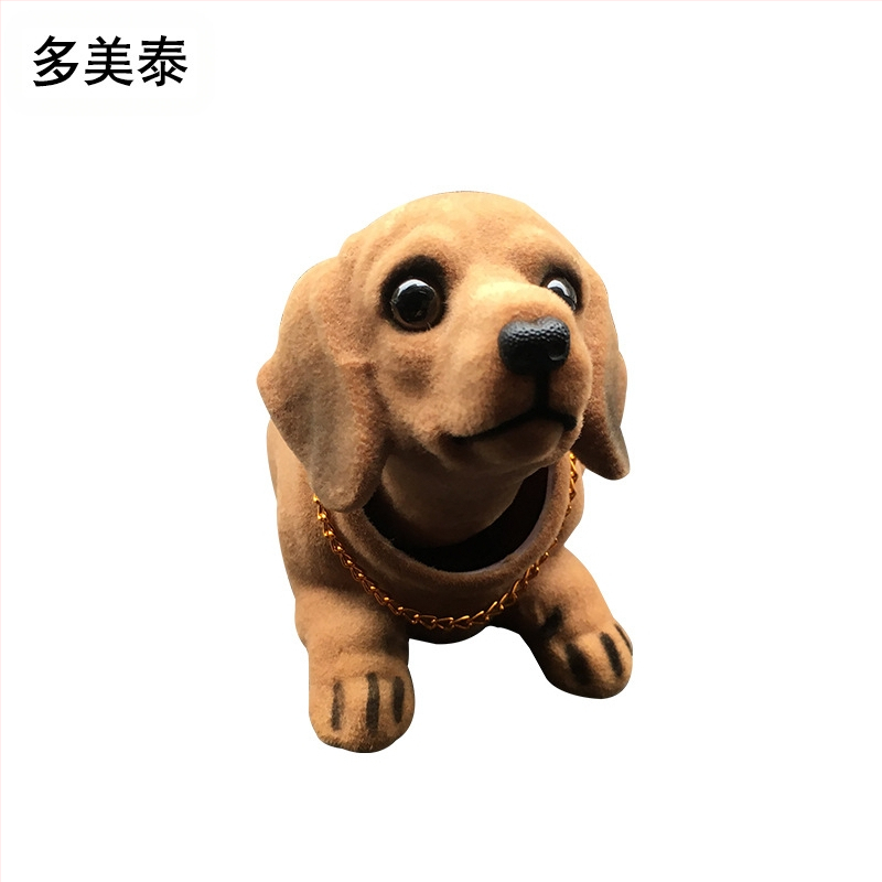 Директна доставка от фабриката на смола, симулирана от флокиране, симулирана от дакел, клатеща глава, орнаменти за кола за кучета, аксесоари за кола, симулирани орнаменти за кучета