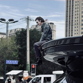 Automobilio sėdintis klounas, automobilio išorės galinė dekoracija, pakabukas, stogo lėlė, Heath Ledger modelis