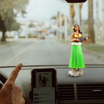 Διασυνοριακό κορίτσι χούλα Χαβάης στριφτό μέση χούλα κούκλα ρητίνη κούνημα κεφάλι κούκλα αυτοκίνητο στολίδια προσαρμοσμένα