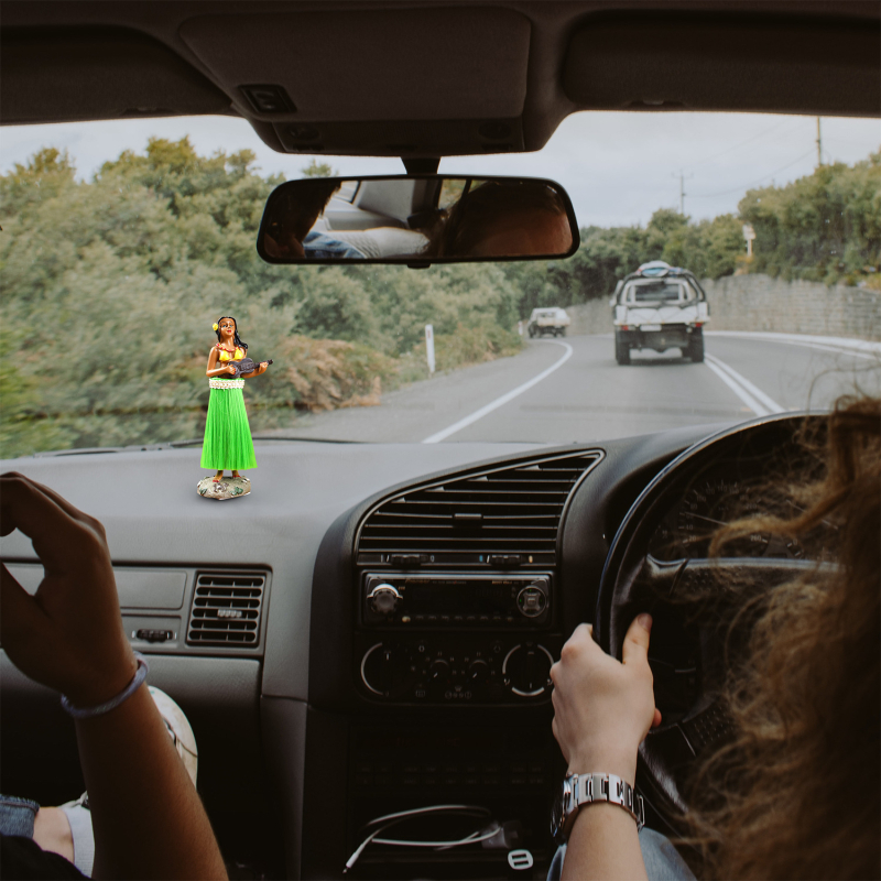 Tarpvalstybinė hula mergaitė, havajietiška susukta juosmens hula lėlė, dervos purtymo galvos lėlės automobilio papuošalai, pagal užsakymą