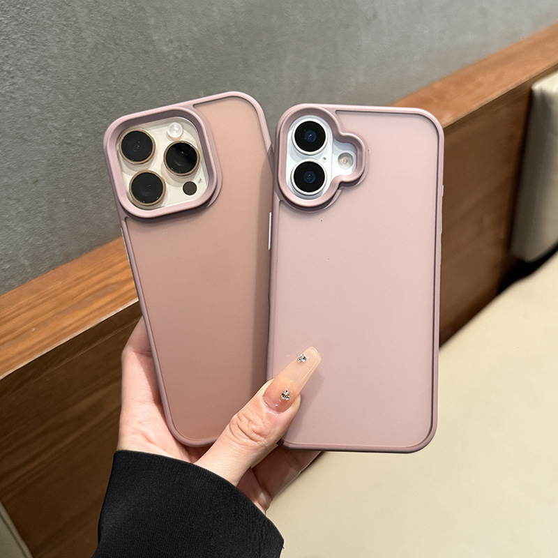 Apple 16 mobilā tālruņa maciņš, jauns, tumši pelēks, pūderkrāsas, iPhone16plus, matēts, caurspīdīgs, 15promax, viss iekļauts, 14 simple, 13 kritienizturīgs, augstas klases maciņš.