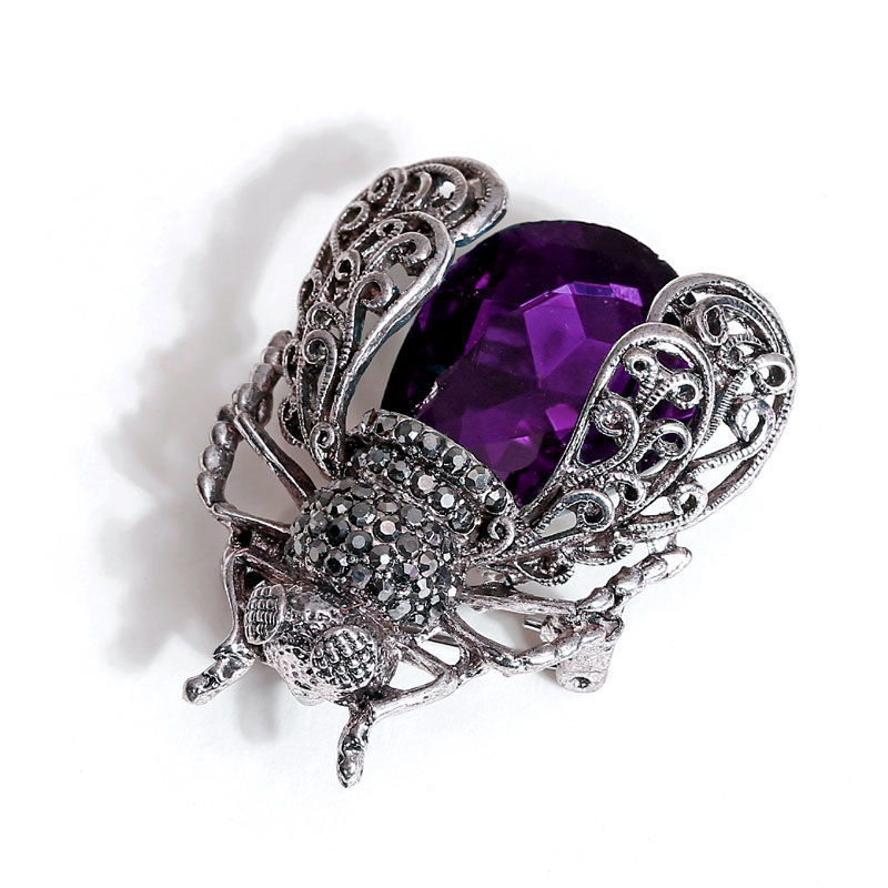 Nauja personalizuota vabzdžių sagės aksesuarai, akrilinis stiklas, auksinė cikada, unisex sagės segtukas, vintažinė