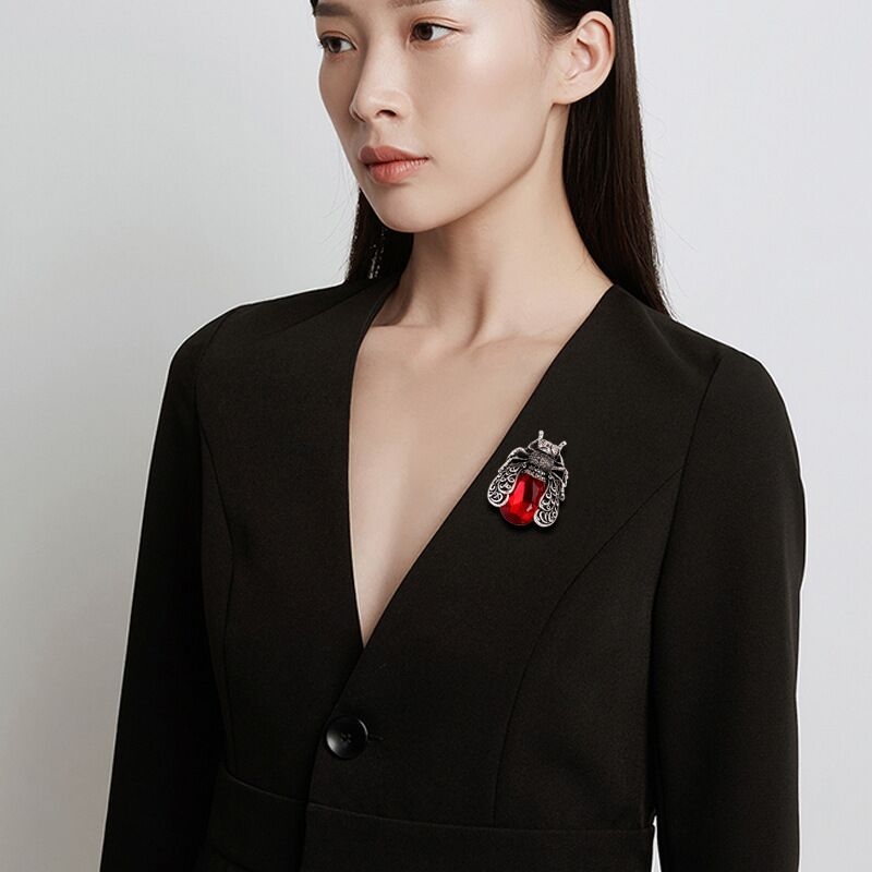 Nauja personalizuota vabzdžių sagės aksesuarai, akrilinis stiklas, auksinė cikada, unisex sagės segtukas, vintažinė