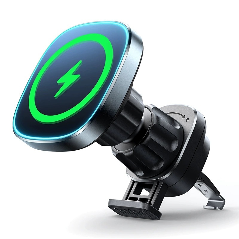 Machine Hall 15W magnetski držač za bežično punjenje u automobilu, univerzalni držač za punjenje mobitela s utičnicom za zrak, prekogranični