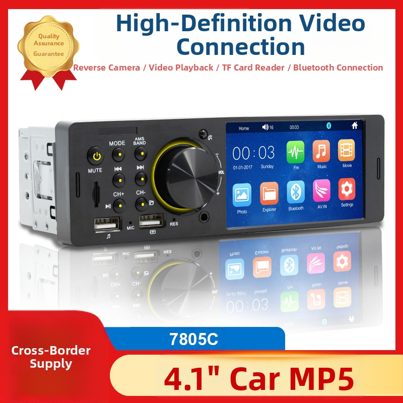 HD 4,1 collu skārienekrāna automašīnas Bluetooth MP5 atskaņotājs daudzfunkcionāls automašīnas FM radio bezzudumu mūzika