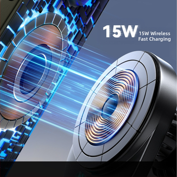 Μαγνητική ασύρματη φόρτιση θήκης κινητού τηλεφώνου Jiletang, βάση πλοήγησης αυτοκινήτου με καθολική έξοδο αέρα