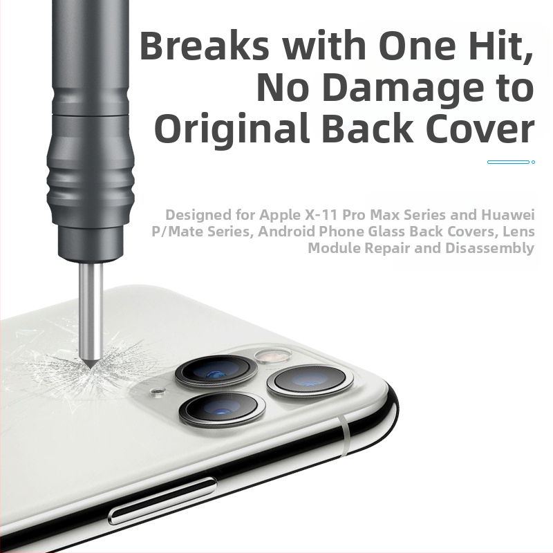 Demontáž zadného krytu zlatého pera, tryskanie pera, artefakt ťahu obrazovky mobilného telefónu pre zadný kryt fotoaparátu Apple