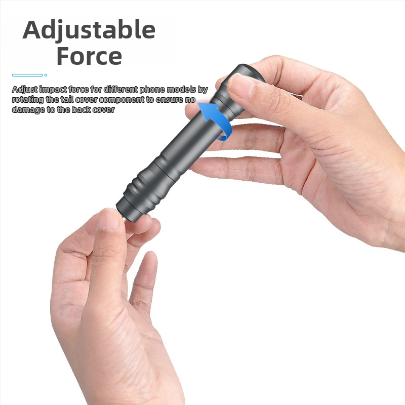 Demontáž zadného krytu zlatého pera, tryskanie pera, artefakt ťahu obrazovky mobilného telefónu pre zadný kryt fotoaparátu Apple