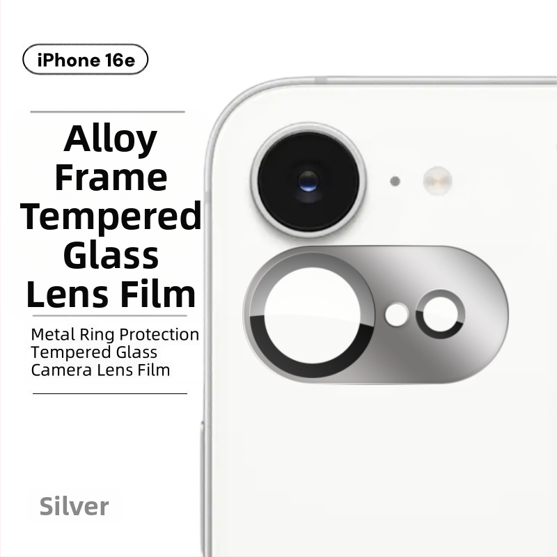Sobib Iphone16E objektiivikilele, Apple`i mobiiltelefoni tagakaamerale, metallist integreeritud soomustega universaalsele kaitsekilele