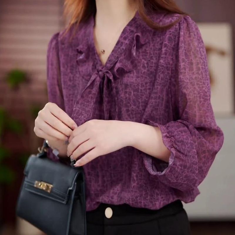 Košulja s naramenicama 2025. Nova majica s V-izrezom i dugim rukavima, ženska osnovna košulja