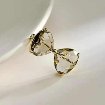 Εξαιρετική κρυστάλλινη καρφίτσα με αντιθαμβωτικό τόξο, μοντέρνα απλή καρφίτσα γιακά με σταθερό κολάρο, αξεσουάρ ρούχων, αγκράφα