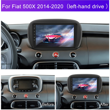 Piemērots Fiat 500X daudzpusīgajam rāmja kronšteinam ar Android liela ekrāna navigācijas rāmja audio modifikācijas paneli