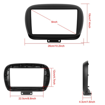 Piemērots Fiat 500X daudzpusīgajam rāmja kronšteinam ar Android liela ekrāna navigācijas rāmja audio modifikācijas paneli