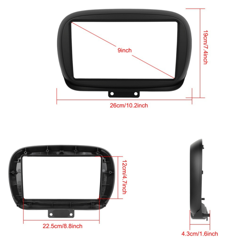 Piemērots Fiat 500X daudzpusīgajam rāmja kronšteinam ar Android liela ekrāna navigācijas rāmja audio modifikācijas paneli