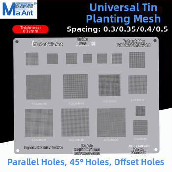 Antxin Устойчива на висока температура Универсална метална мрежа за засаждане с квадратни отвори и заоблени ъгли, устойчива на удари 0,3/0,35/0,4/0,5, многофункционална мрежа