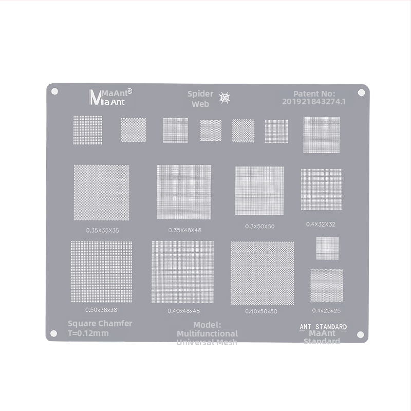 Antxin Устойчива на висока температура Универсална метална мрежа за засаждане с квадратни отвори и заоблени ъгли, устойчива на удари 0,3/0,35/0,4/0,5, многофункционална мрежа