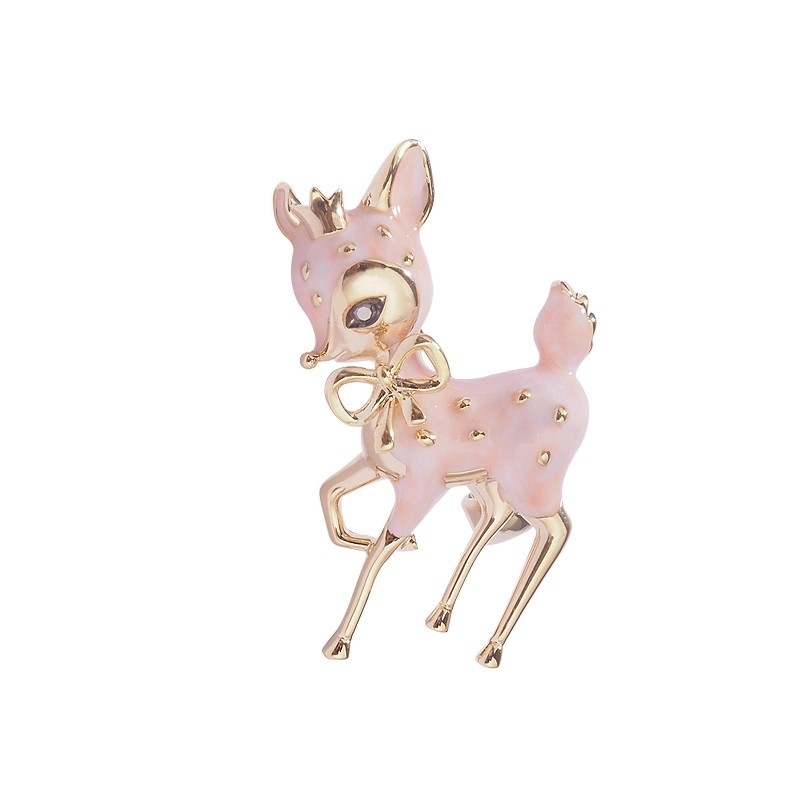 Japoniškos ir korėjietiškos mielos gelsvai rudos sagės moterims, turinčioms jūsų temperamentą, kūrybingų gyvūnų korsažo segtukų kostiumo švarko aksesuarus