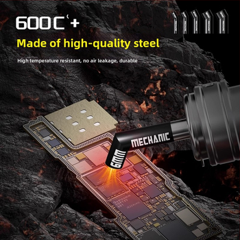 Techninės priežiūros specialistas, įstrižos burnos karšto oro pistoleto antgalis, oro pistoleto antgalis mikroskopui, specialus oro pistoleto antgalis, tinkantis įvairiems oro pistoletų montavimui.