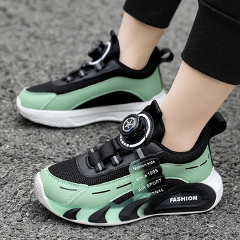 Παιδικά Παπούτσια Jinjiang - Παιδικά Αθλητικά Παπούτσια Άνοιξη και Φθινόπωρο 2025 - Νέα, Αναπνέοντα, Ελαφριά Παπούτσια Τρεξίματος για Αγόρια με Περιστρεφόμενη Αγκράφα