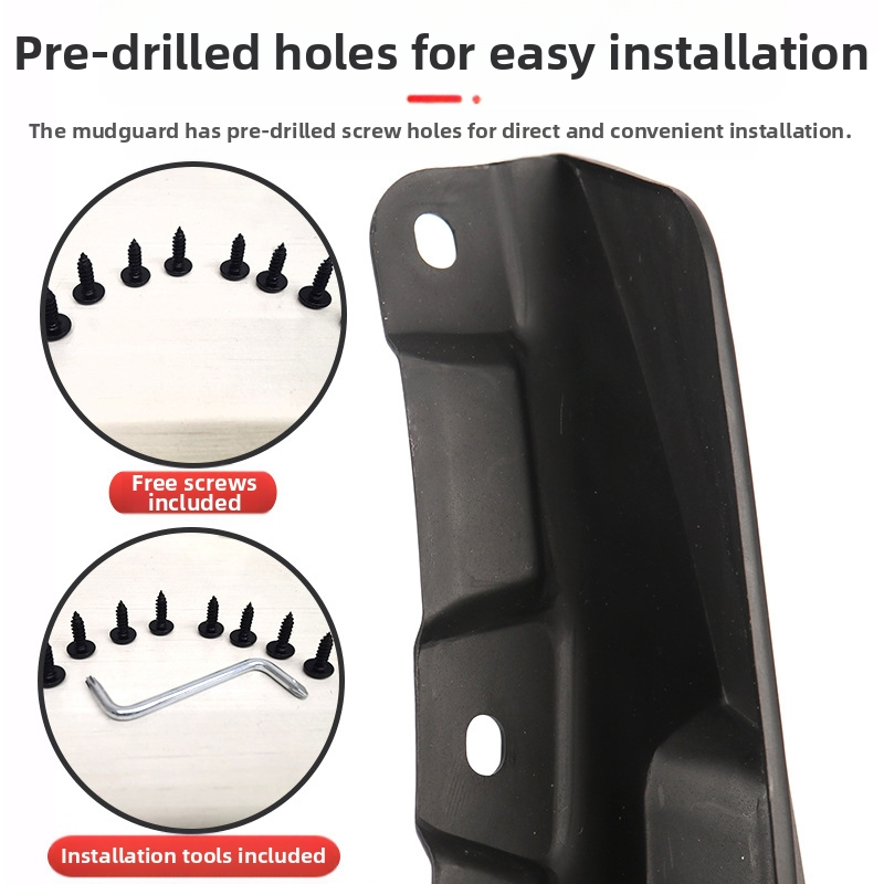 Подходящ за Tesla Model Y 2021-2024 автомобилен калник, мек гумен калник, устойчив на пръски и водоустойчив