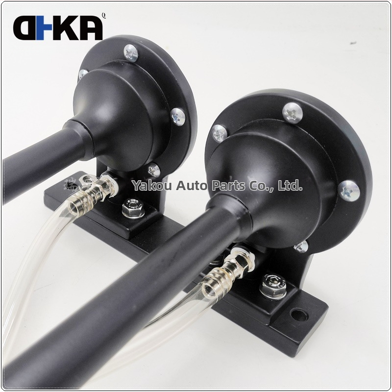 DHKA Aaguan-as048bu spot 12V двутръбна електрическа помпа клаксон черен хромиран клаксон за камион