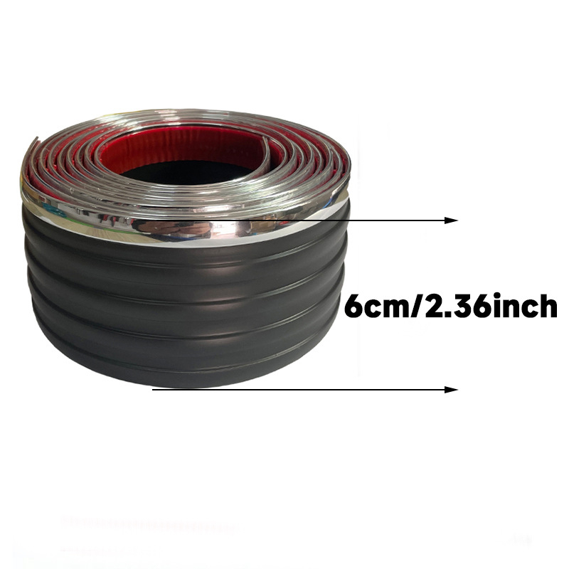 Automobilio šoninio slenksčio apsaugos nuo susidūrimo juosta, apsauganti nuo įbrėžimų, universali sidabrinio krašto kėbulo apsauga, maža, apjuosta guminė apsauginė juostelė, apsauganti nuo įbrėžimų.